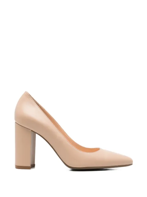 SERGIO MORETTI FIRENZE pointed-toe block-heel pumps Neutrals 6020121