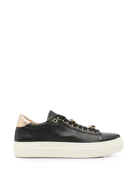 SERGIO MORETTI FIRENZE insect-embellished metallic-panel sneakers Black 60155530