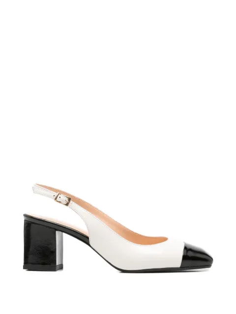 SERGIO MORETTI FIRENZE two-tone slingback pumps White 60208