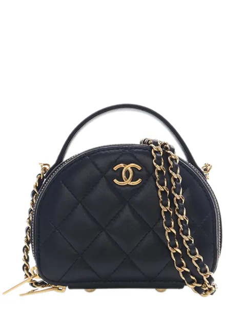 CHANEL Pre-Owned 2021-2026 Small Quilted Lambskin Chic Riviera Top Handle Vanity Case satchel Black OGMDIU4EIWFNUZ1J