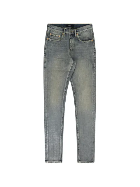 Purple Brand metallic-effect slim-fit jeans Blue PRPMJNS0027