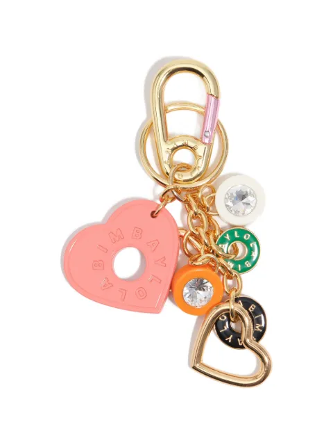 BIMBA Y LOLA heart-charm logo-plaque keyring Gold 261BALL60