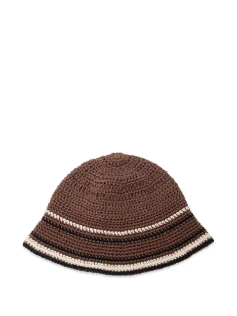Undercover x Kijima Takayuki striped bucket hat Brown UC1F1H032
