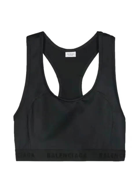 Balenciaga logo-band racerback top Black 10090834
