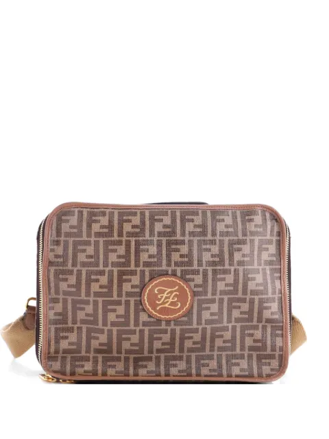 Fendi Pre-Owned Zip Around Travel Bag Zucca Coated Canvas Small business bag Brown I90POIVLGW743I6L