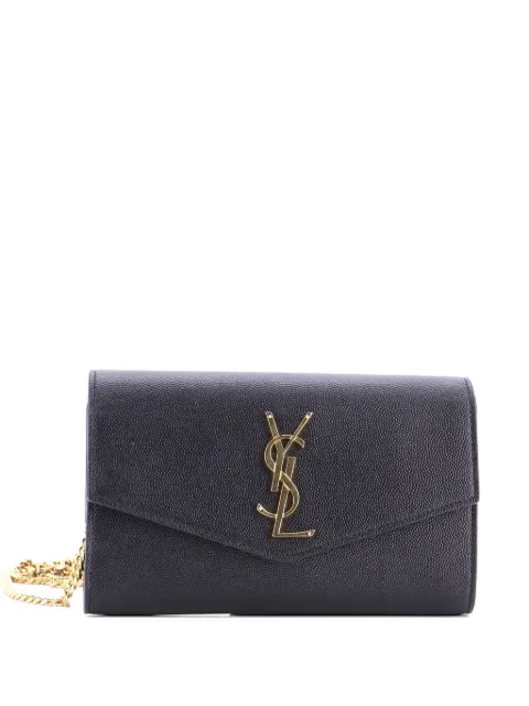 Saint Laurent Pre-Owned Uptown Chain Wallet Leather crossbody bag Black 352QZILN044IF4N9