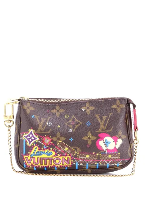 Louis Vuitton Pre-Owned Pochette Accessoires Limited Edition Vivienne Xmas Monogram Canvas Mini clutch bag Brown N2TROU6D9G478J53