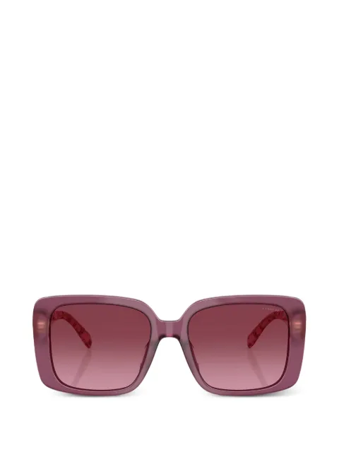 Coach floral-print square-frame sunglasses Purple HC8424U