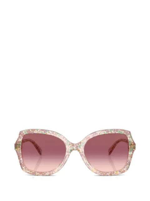 Coach floral-print butterfly-frame sunglasses Pink HC8410U
