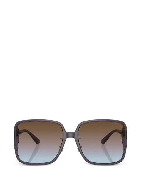 Coach logo-lettering oversize-frame sunglasses Purple HC8368D