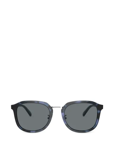 Coach tortoiseshell-effect round-frame sunglasses Blue HC8366