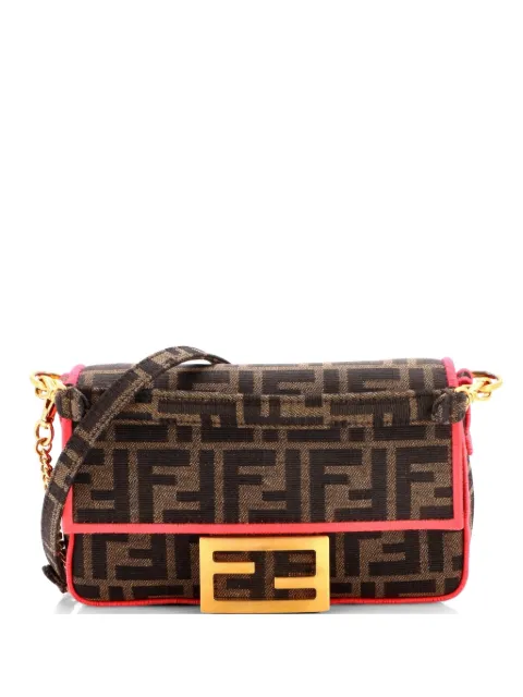 Fendi Pre-Owned Baguette NM Bag Zucca Canvas Mini crossbody bag Brown Z6XK0YKCPVTEE5WM