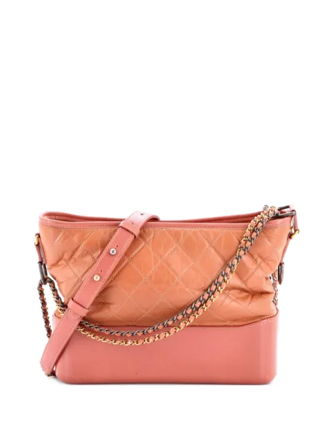 CHANEL Pre-Owned Gabrielle Quilted Aged Calfskin Medium hobo bag Neutrals SEGNHINDAYCI85Z7