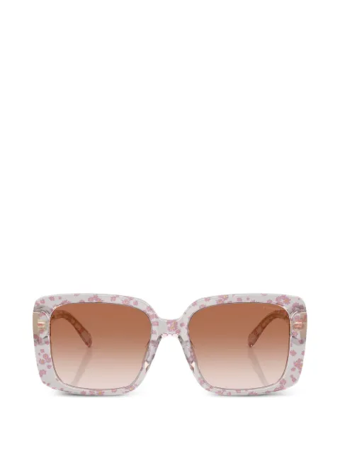 Coach floral-print square-frame sunglasses Pink HC8424U595313