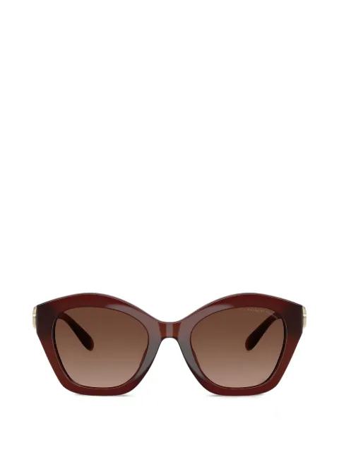 Coach geometric-frame polarized sunglasses Brown HC8421U5841T5
