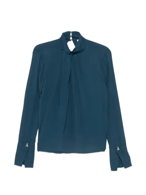 Patrizia Pepe tie-neck long-sleeve blouse Blue 8C0845A8I1