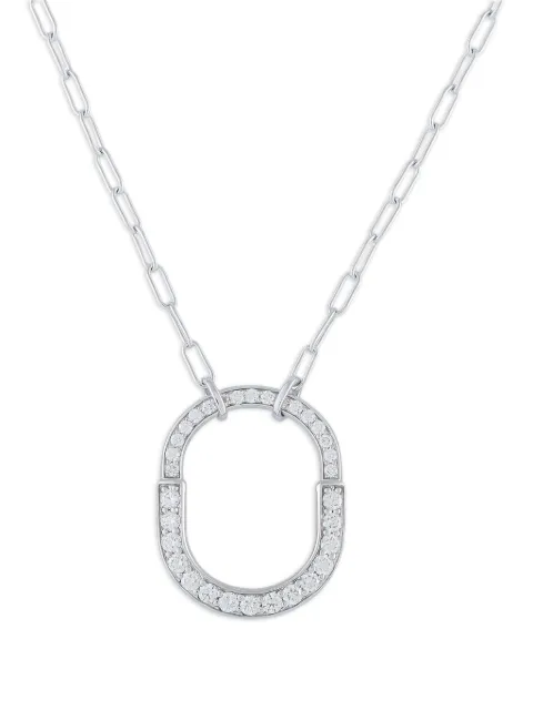 Tiffany & Co. Pre-Owned Lock diamond necklace Silver TI09042926