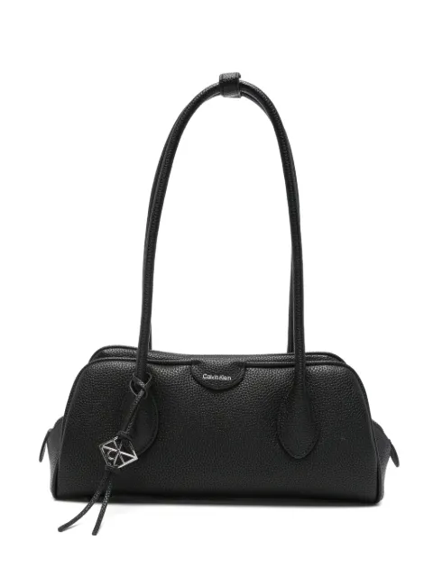 Calvin Klein logo-print pebbled tote bag Black LV04F3743GSID