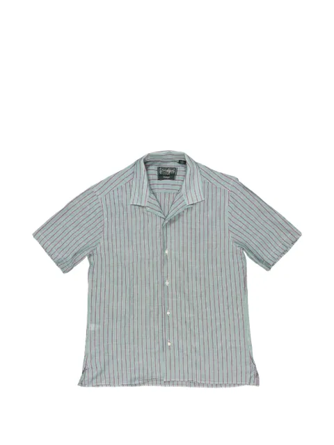 Gitman Vintage striped camp-collar shirt Green GVCPK92330