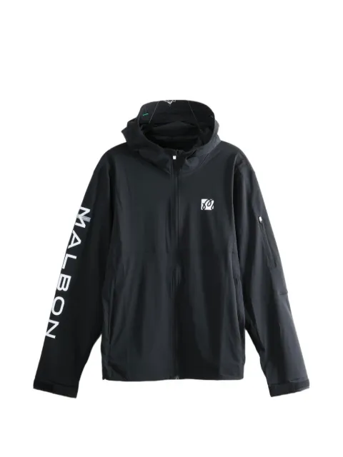 Malbon Golf logo-print hooded jacket Black M9732