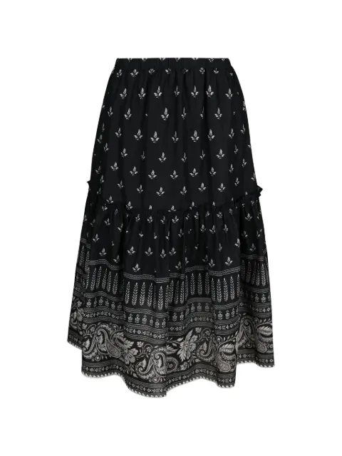Christy Lynn Barbara tiered maxi skirt Black CLS218F91