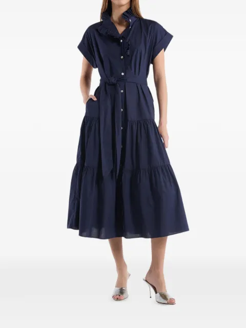 Christy Lynn Jonah ruffled tiered midi dress Blue CLD582F83