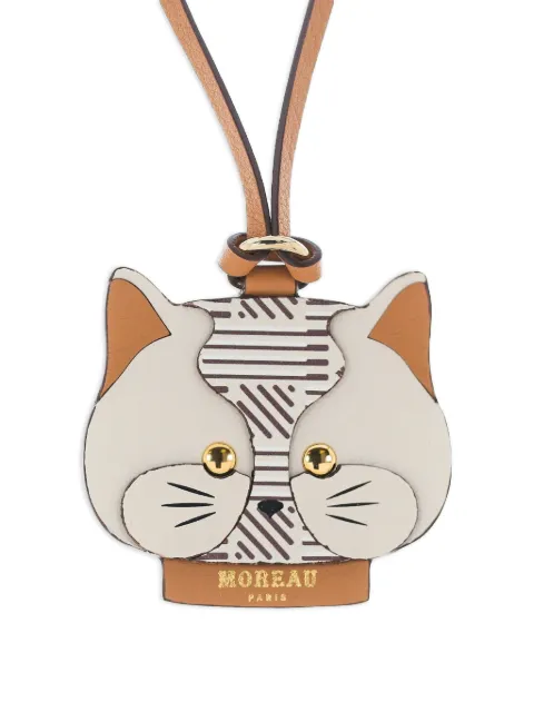 Moreau cat-shape leather bag charm Neutrals CATCHA2OSPRCALFCHCH