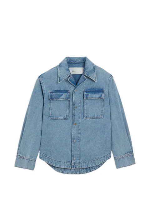 AMI Paris pocket-detail denim shirt Blue HJK967DE0046
