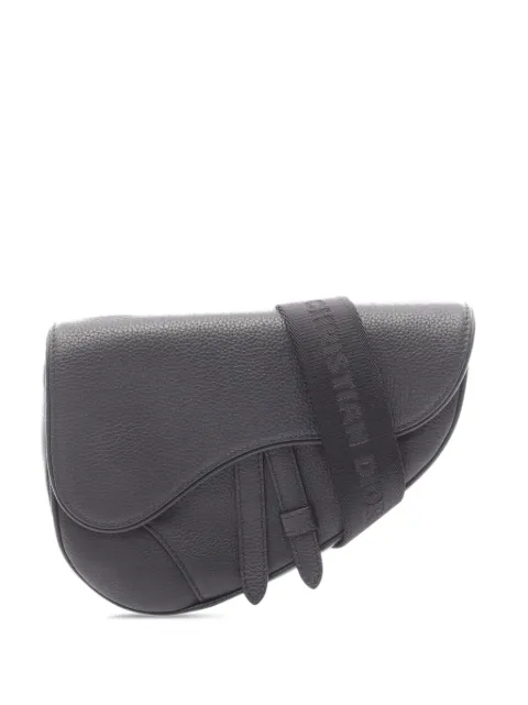Christian Dior Pre-Owned 2010-2026 Leather Saddle Bag shoulder bag Black QWL49DWM1SHVT0JV
