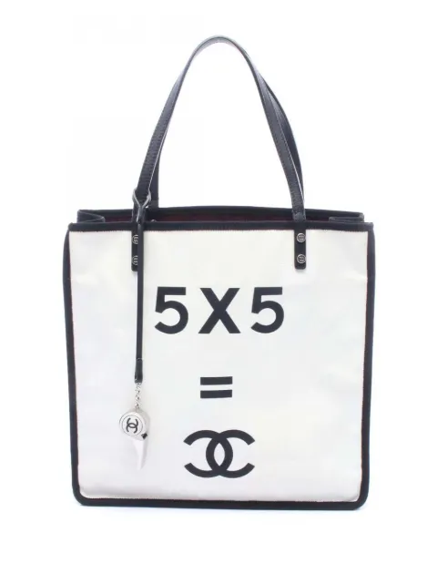 CHANEL Pre-Owned 2014-2015 Small Canvas Lets Demonstrate tote bag White 8OFOQFLOTRUPIIGK