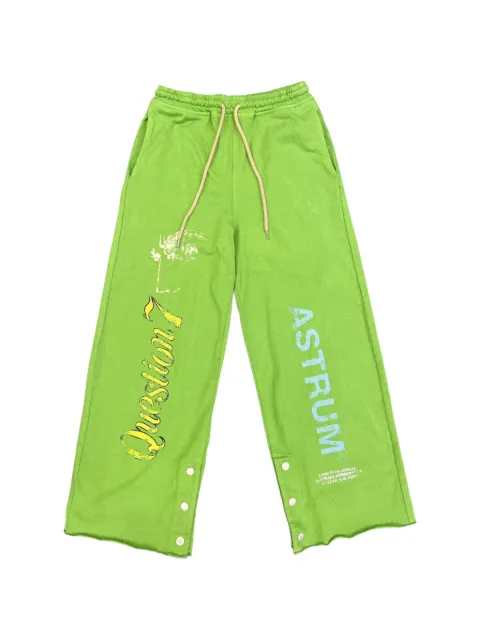 astrum Question 7 press-stud sweatpants Green AST031