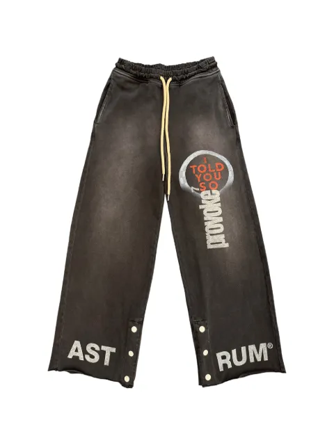 astrum Provoke logo-print track pants Grey AST032