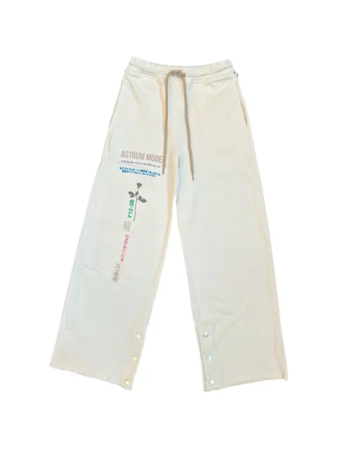 astrum Silence graphic-print track pants White AST008