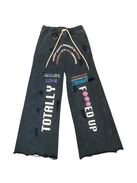astrum distressed sweatpants Black AST002