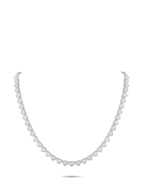 LB Exclusive diamond heart necklace Silver ANK19410
