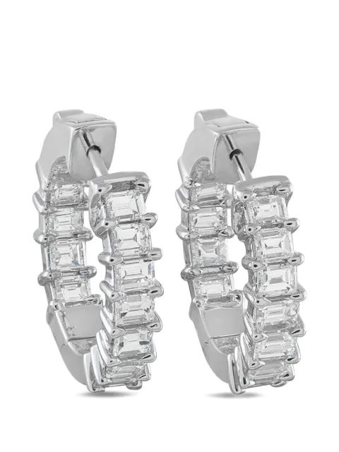 LB Exclusive diamond hoop earrings Silver AER181135