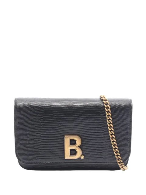 Balenciaga Pre-Owned 2010-2026 Embossed Leather B Dot Chain Bag shoulder bag Black SAVGJ0FVG7Z7W2M6