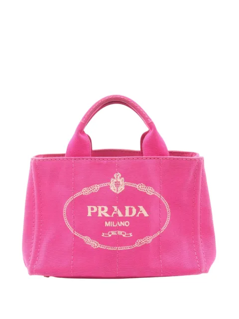 Prada Pre-Owned 2013-2026 Canapa handbag Pink KFYLSMA6YJV7RJWD