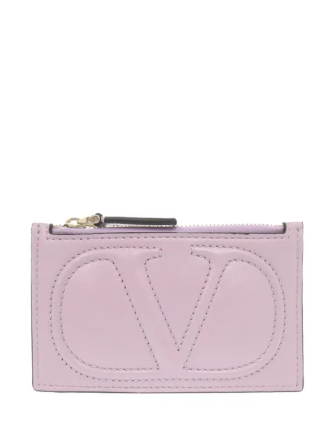 Valentino Garavani Pre-Owned 2018-2026 Leather VLogo Walk Zip card holder Purple 9R34N1L9QNX07SM3