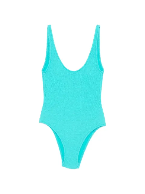 BANANA MOON scoop-neck swimsuit Blue BELMARPOPCORN