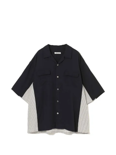 Undercover striped panelled shirt Blue UP1F4406