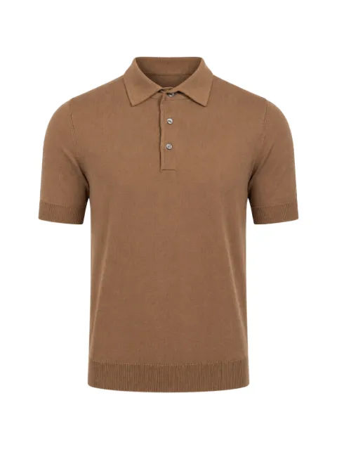 Filippo De Laurentiis short-sleeved polo shirt Brown PL1MCPARCR14R070