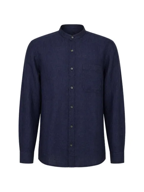 Fay linen shirt Blue NCMA152266LXACU808