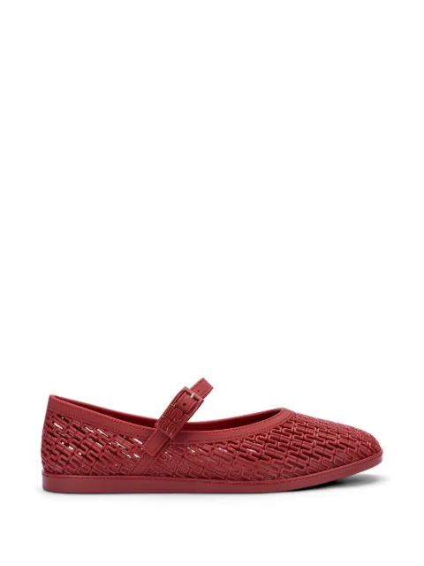 Melissa Harper perforated-design ballet flats Red 35974