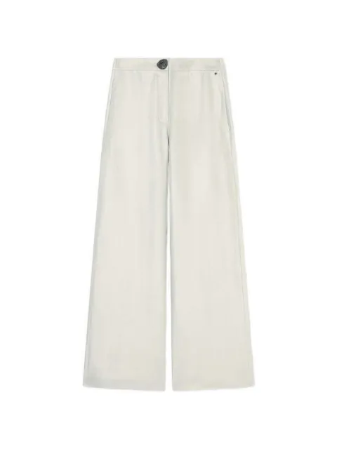 Armani Exchange wide-leg twill trousers Neutrals XW001982AF21530
