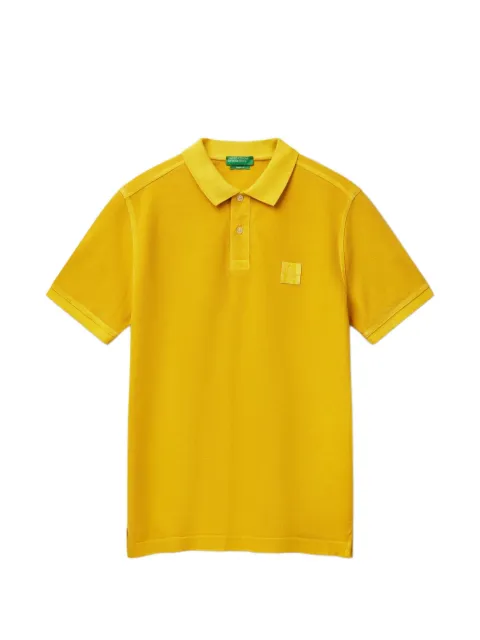 Benetton logo-patch polo shirt Yellow 3089U302D
