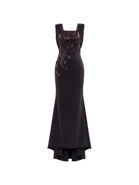 Saiid Kobeisy embellished crepe maxi dress Black RTWFW2548