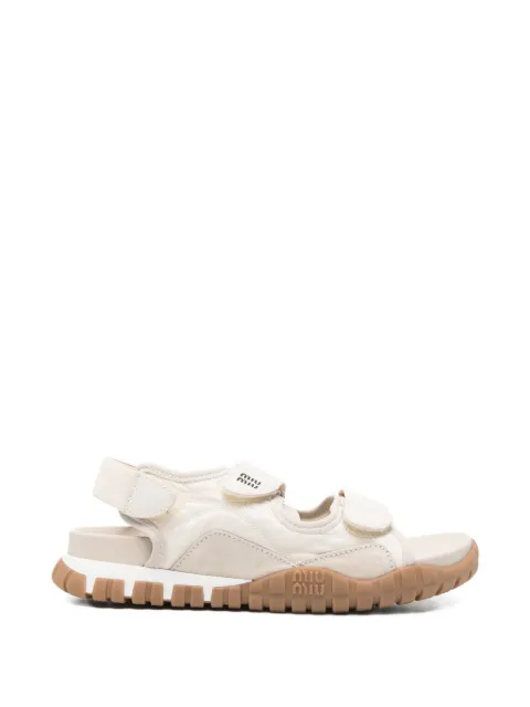 Miu Miu touch-strap sandals Neutrals 5X689ED7CF005