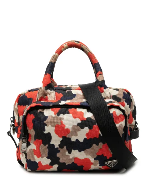 Prada Pre-Owned 2013-2026 Canvas Camouflage Cordura satchel Brown J59ESQ2B8YYHHXGS