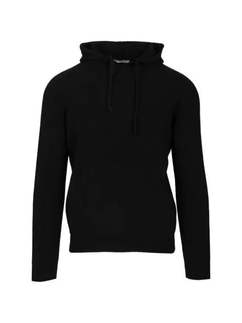 Al Duca D’Aosta 1902 knitted pouch-pocket hoodie Black LG1216